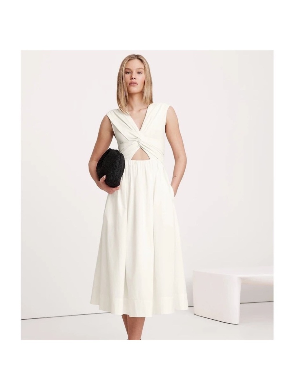 NWT Banana Republic Mixed Media Cutout Dress, size L